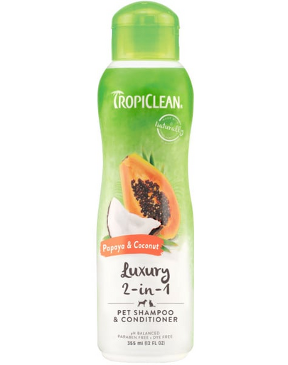 TROPICLEAN Papaya Coconut Shampoo and Conditioner 355ml sampon si balsam pentru caini si pisici