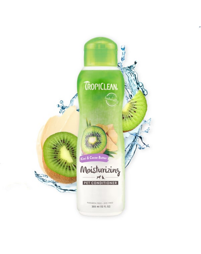 TROPICLEAN Kiwi Cocoa Butter Moisturizing Conditioner 355ml balsam hidratant pentru caini si pisici