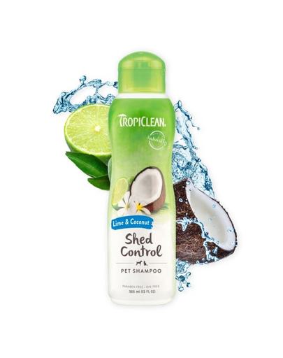 TROPICLEAN Lime & Coconut Shed Control Shampoo 355ml sampon caini si pisici reduce caderea parului