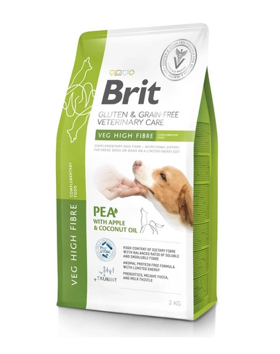 BRIT Veterinary Care Dog Gluten Grain free Veg Fibre Complemantary Food 2 kg hrana complementara pentru caini, continut ridicat de fibre