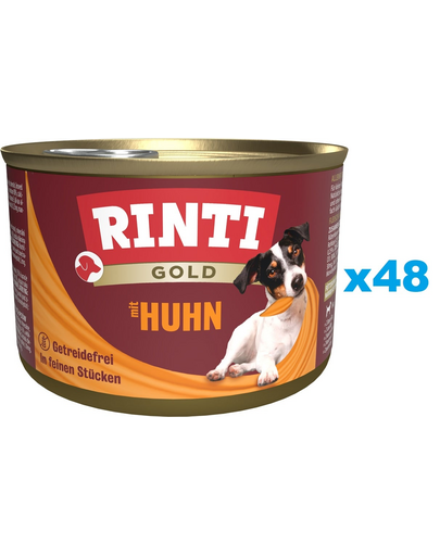 RINTI Gold Chicken Mini mancare cu pui pentru caini 48x185 g