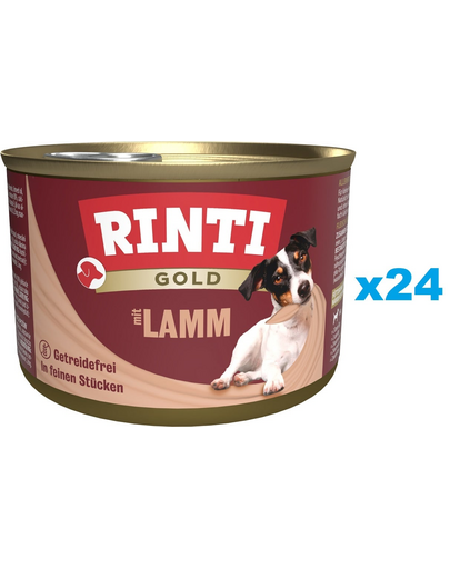 RINTI Gold Lamb Mini cu miel 24x185 g mancare caini rase mici