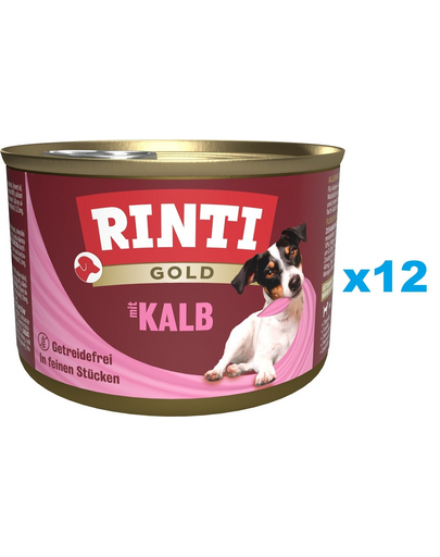 RINTI Gold Veal Mini 12x185 g vitel pentru caini mici