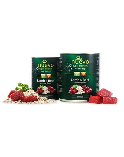 NUEVO Senior conserva caine senior 800 g miel, vita si fulgi ovaz