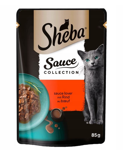 SHEBA Sauce Collection Beef 85g bucati vita in sos pentru pisici