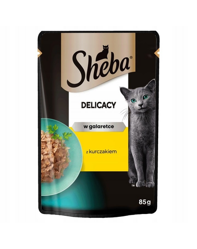 SHEBA Delicacy in jelly 85g bucati de pui in gelatina pentru pisici