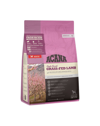 ACANA Grass-Fed Lamb hrana uscata caini toate rasele si varstele, cu miel 2 kg