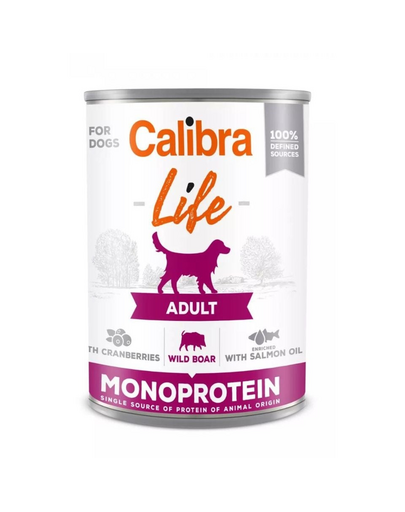 CALIBRA Dog Life Adult Wild boar with Cranberries 400 g mistret si merisor, hrana caini