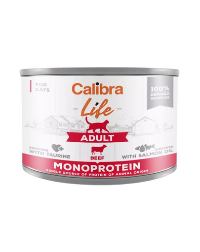 CALIBRA Cat Life Adult Beef 200 g hrana monoproteica pentru pisici cu vita