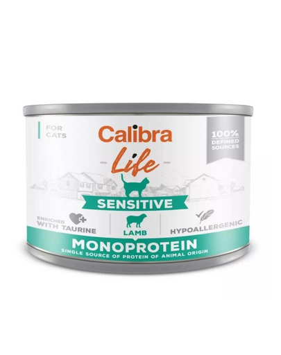 CALIBRA Cat Life Sensitive Lamb 200 g cu miel pentru pisici sensibile