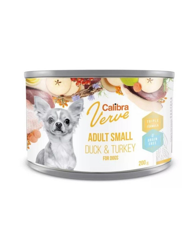 CALIBRA Dog Verve GF Adult Small Duck&Turkey 200 g hrana umeda fara cereale cu rata si curcan pentru caini de rase mici