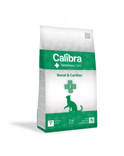 CALIBRA Veterinary Diet Cat Renal &amp; Cardiac 2 kg hrana dietetica pentru pisici