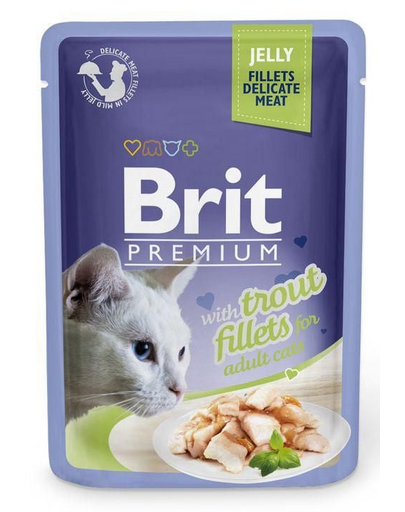 BRIT Premium Cat Fillets in Jelly pastrav in aspic 24x85 g hrana pisica