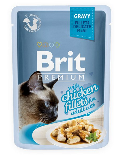 BRIT Premium Cat Fillets in Gravy hrana umeda pentru pisici 24x85 g in supa