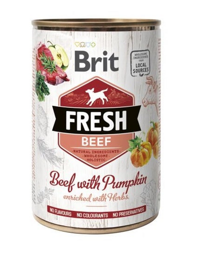 BRIT FRESH Beef & Pumpkin 400 g vita si dovleac pentru caini