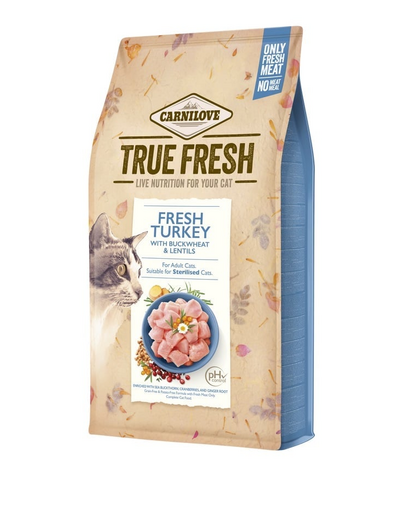 CARNILOVE Cat True Fresh Turkey 1,8 kg hrana pisica adulta, din curcan