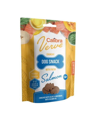 CALIBRA Dog Verve Crunchy Snack Fresh Salmon 150 g recompense somon pentru caini, fara cereale