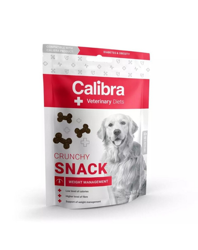 Calibra Veterinary Diet Crunchy Snack Weight Management 120 g gustare…