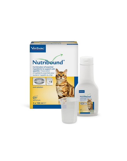 VIRBAC Nutribound 3x150 ml solutie orala pisici in convalescenta