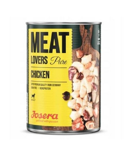 JOSERA Meatlovers pure Hrana umeda pentru caini, cu pui 800g