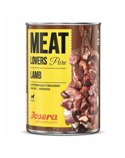 JOSERA Meatlovers pure Conserva hrana caini, cu miel 800g