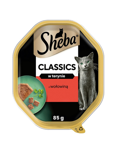 SHEBA Classics Hrana umeda pentru pisici, pate cu carne de vita 85g