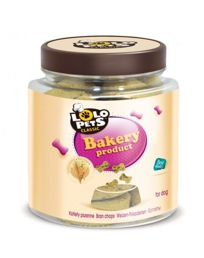LOLO PETS Cookies cu tărâțe pentru câini - cotlete cu grâu 270 g
