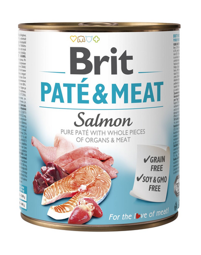 BRIT Pate & Meat Salmon, cu somon 800 g