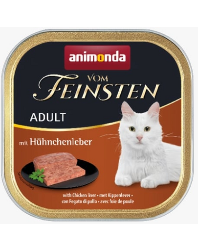 ANIMONDA Vom Feinsten Adult cu ficat de pui 100 g pentru pisica