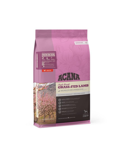 ACANA Grass-Fed Lamb 11.4 kg hrana uscata caini toate rasele si varstele, cu miel