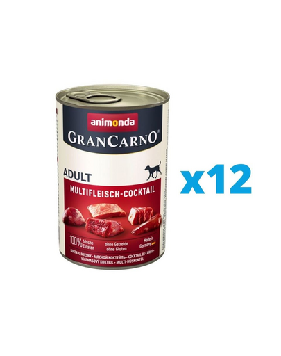 ANIMONDA GranCarno Conserve pentru caini, cu mix de carne 12 x 800 g