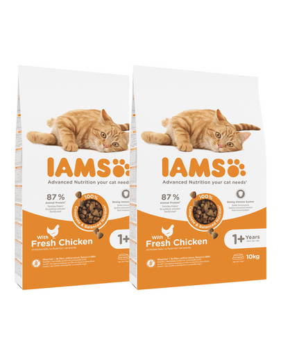 IAMS for Vitality pentru pisici adulte cu pui proaspat 20 kg (2 x 10 kg)