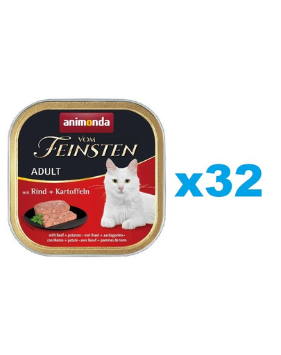 ANIMONDA Vom Feinsten Adult vita si cartofi 32x100 g pentru pisica