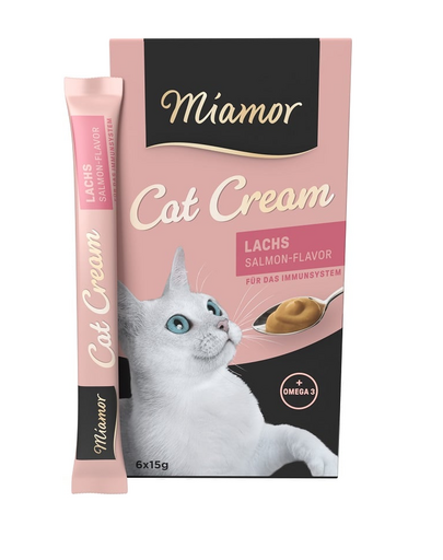 MIAMOR Cat Cream Recompensa crema pentru pisici, cu somon 6 x 15 ml