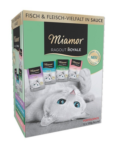 MIAMOR RAGOUT ROYALE Multibox 12x100g Plicuri hrana umeda pisici, cu pui, rata si curcan