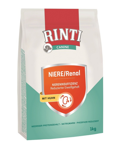 RINTI Canine Niere/Renal Chicken cu pui 1 kg hrana pentru caini