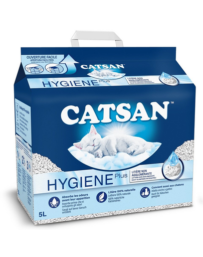 CATSAN Hygiene Plus 5 L nisip natural pentru pisici