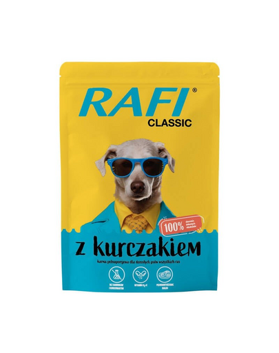 RAFI Classic hrana umeda cu pui pentru caini 400g