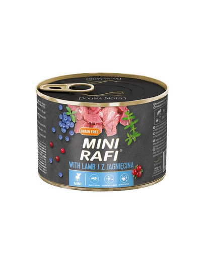 RAFI Mini hrana caini talie mica 185g cu miel