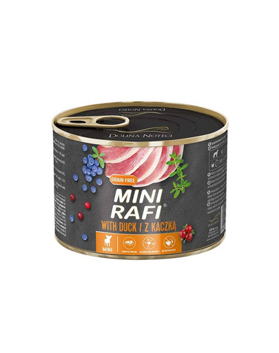 RAFI Mini cu rata, hrana caine talie mica 185g