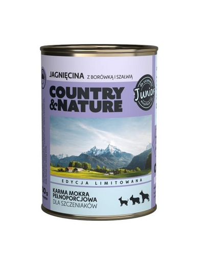 COUNTRY&amp;NATURE Junior Hrana fara cereale pentru catelusi, miel 400 g