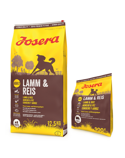 JOSERA Lamm&amp;Reis 12,5kg hrana pentru caini adulti, cu miel + 900g GRATIS