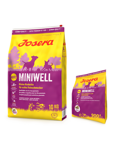 JOSERA Miniwell 10kg hrana caini adulti rase mici + 900g GRATIS