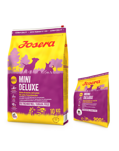 JOSERA Mini Deluxe 10 kg hrana caini adulti rase miniaturale + 900g GRATIS