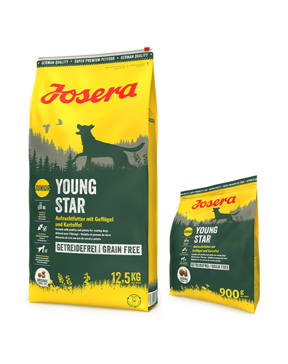 JOSERA YoungStar 12,5kg hrana pentru pui si caini tineri + 900g GRATIS