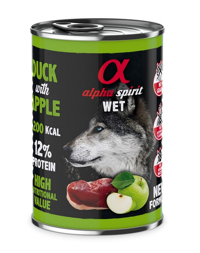 ALPHA SPIRIT Duck with kiwi Rata cu kiwi 400 g