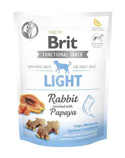 BRIT Care dog Functional snack light rabbit 150g Recomoense cu continut scazut de calorii pentru caini, cu iepure