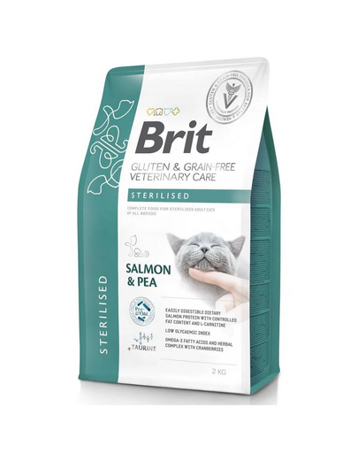 BRIT Grain Free Veterinary Care Cat Sterilised Salmon Pea 5 kg dieta pisici sterilizate