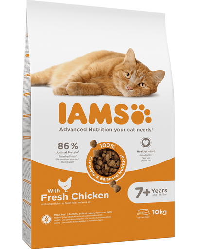 IAMS for Vitality pentru pisici în vârstă, cu pui 10 kg