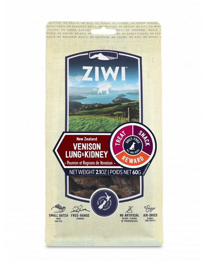 ZIWIPEAK Dog Chews Venison lung & kidney 60 g Recompense caini, plamani si rinichi de vanat